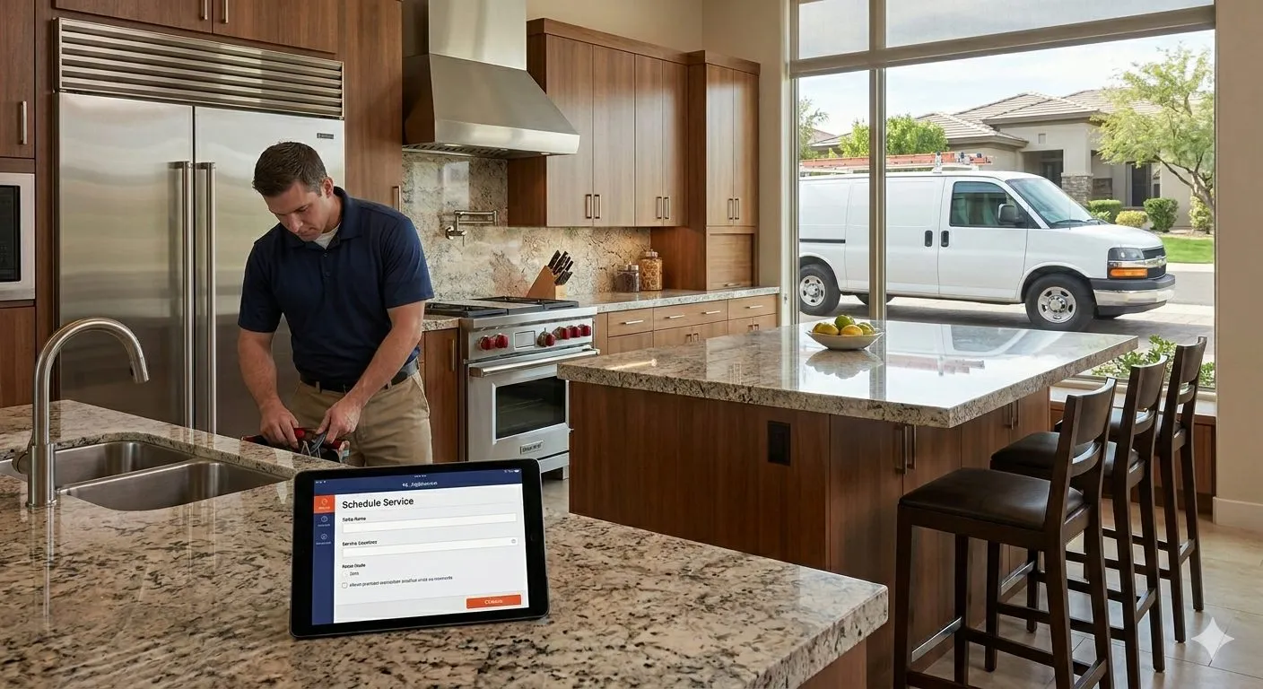 Mr. Appliance service vehicle serving Maricopa and nearby Arizona communities